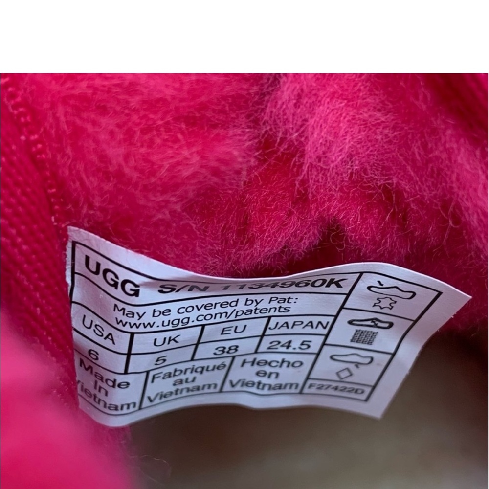 Ugg Neumel Hot Pink Lace Up Wool Lined Chukka Boots Size 6 Big Girl New - Picture 14 of 16